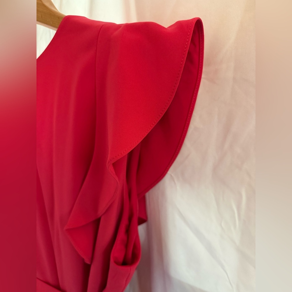 Tahari Vibrant Raspberry Dress with Zip Detail - Picture 6 of 9